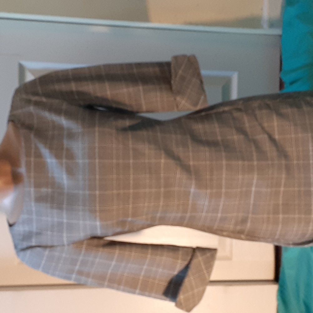 M & H GRAY AND BLACK PLAID , SIZE  2